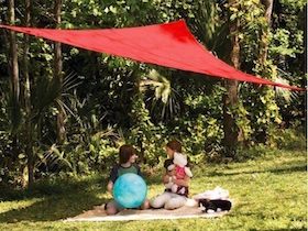 CRTHTR300 - Voile d'ombrage Camping<br>Triangulaire 3m x 3m x 3m 